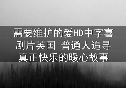 需要维护的爱HD中字喜剧片英国 普通人追寻真正快乐的暖心故事
