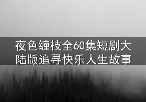 夜色缠枝全60集短剧大陆版追寻快乐人生故事