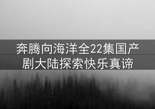 奔腾向海洋全22集国产剧大陆探索快乐真谛