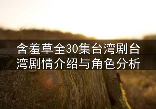 含羞草全30集台湾剧台湾剧情介绍与角色分析