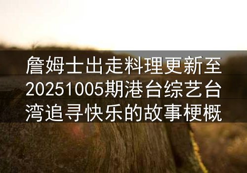 詹姆士出走料理更新至20251005期港台综艺台湾追寻快乐的故事梗概