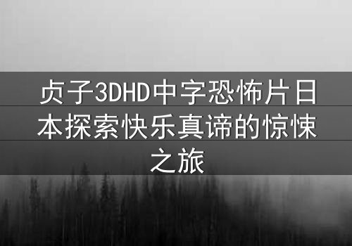贞子3DHD中字恐怖片日本探索快乐真谛的惊悚之旅