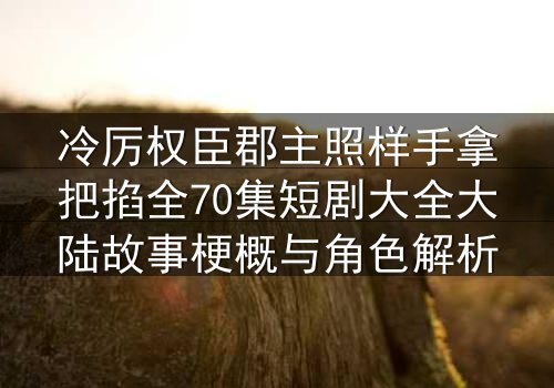 冷厉权臣郡主照样手拿把掐全70集短剧大全大陆故事梗概与角色解析