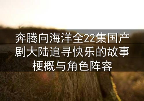 奔腾向海洋全22集国产剧大陆追寻快乐的故事梗概与角色阵容