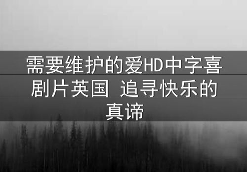 需要维护的爱HD中字喜剧片英国 追寻快乐的真谛