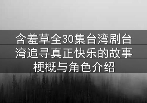 含羞草全30集台湾剧台湾追寻真正快乐的故事梗概与角色介绍