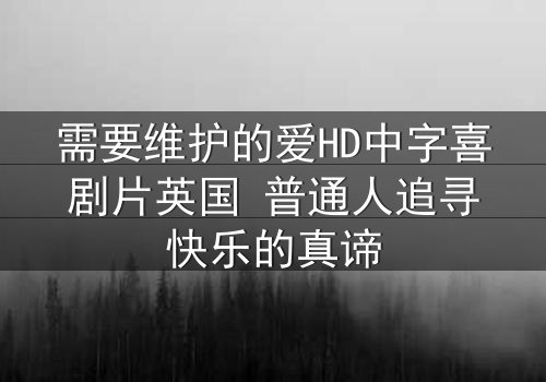 需要维护的爱HD中字喜剧片英国 普通人追寻快乐的真谛