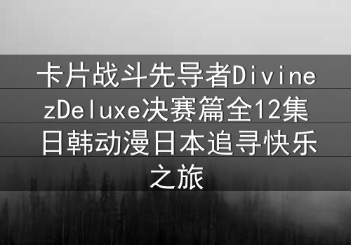 卡片战斗先导者DivinezDeluxe决赛篇全12集日韩动漫日本追寻快乐之旅
