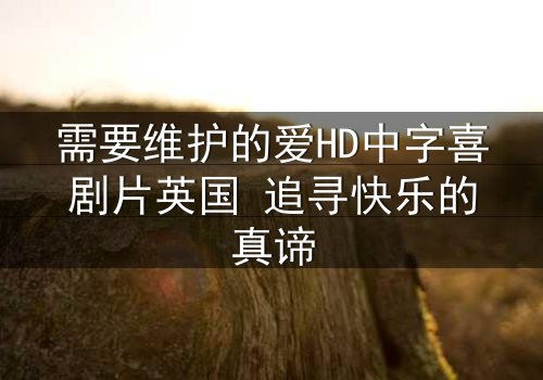需要维护的爱HD中字喜剧片英国 追寻快乐的真谛