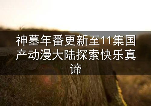 神墓年番更新至11集国产动漫大陆探索快乐真谛