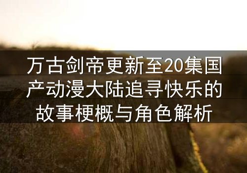 万古剑帝更新至20集国产动漫大陆追寻快乐的故事梗概与角色解析
