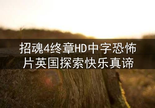 招魂4终章HD中字恐怖片英国探索快乐真谛