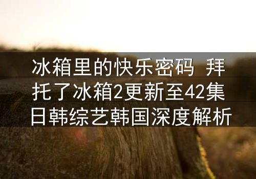 冰箱里的快乐密码 拜托了冰箱2更新至42集日韩综艺韩国深度解析