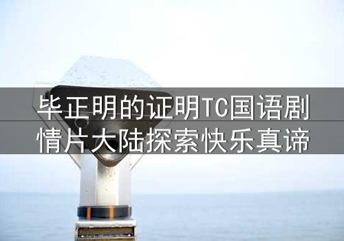 毕正明的证明TC国语剧情片大陆探索快乐真谛