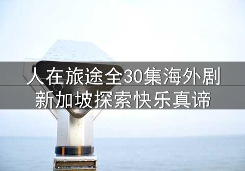 人在旅途全30集海外剧新加坡探索快乐真谛