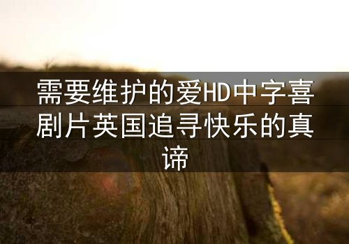 需要维护的爱HD中字喜剧片英国追寻快乐的真谛