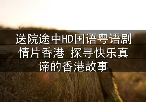 送院途中HD国语粤语剧情片香港 探寻快乐真谛的香港故事
