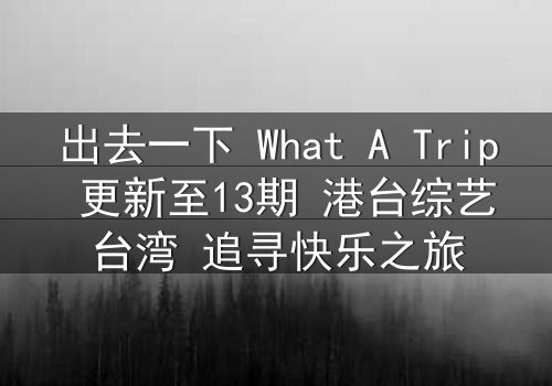 出去一下 What A Trip 更新至13期 港台综艺台湾 追寻快乐之旅