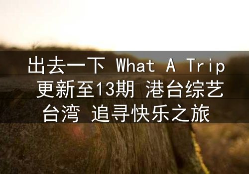 出去一下 What A Trip 更新至13期 港台综艺台湾 追寻快乐之旅
