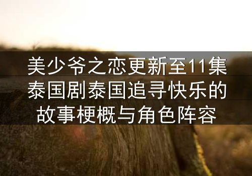 美少爷之恋更新至11集泰国剧泰国追寻快乐的故事梗概与角色阵容