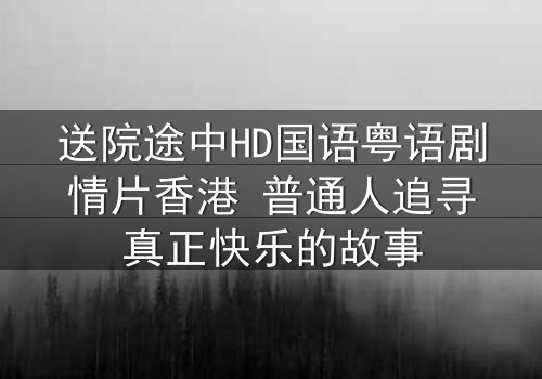 送院途中HD国语粤语剧情片香港 普通人追寻真正快乐的故事