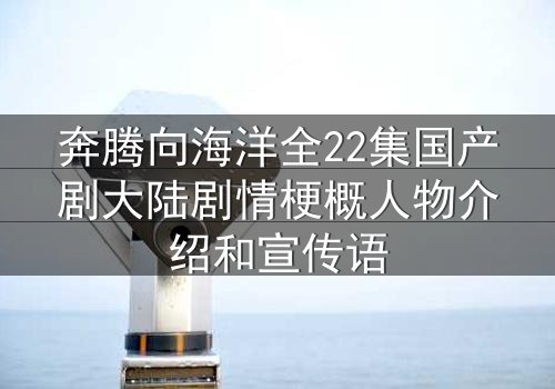 奔腾向海洋全22集国产剧大陆剧情梗概人物介绍和宣传语